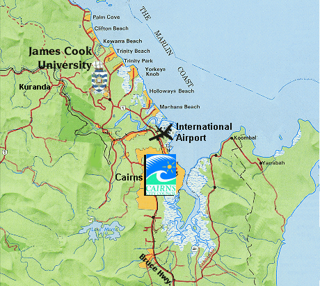 Cairns Area Map